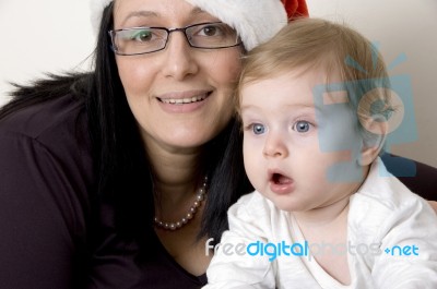 Portrait Of Mother And Child Stock Photo