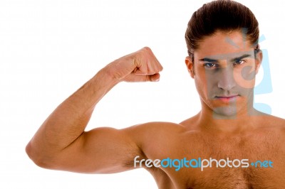 Portrait Of Muscular Male Stock Photo