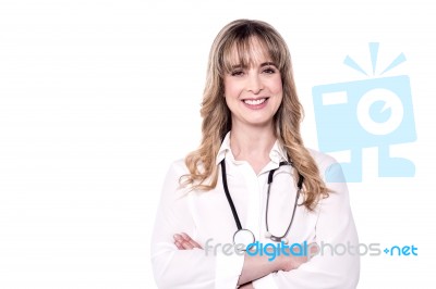 Portrait Of Pretty Doctor Stock Photo