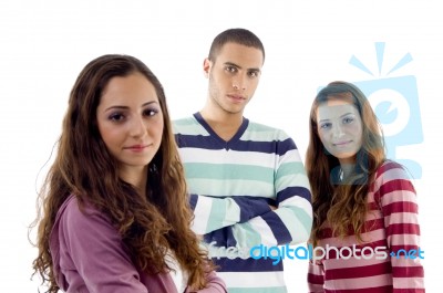 Portrait Of Smiling Young Friends Stock Photo