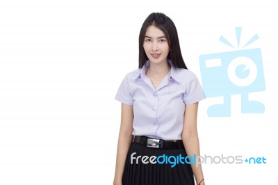 Portrait Of  Student University Uniform Stock Photo