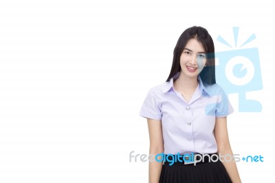 Portrait Of  Student University Uniform Stock Photo