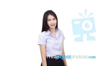 Portrait Of  Student University Uniform Stock Photo