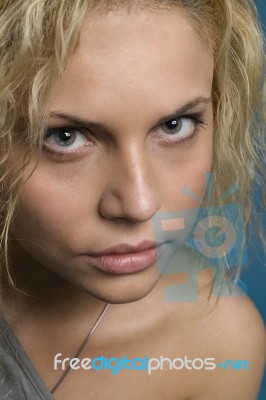 Portrait Of Woman Stock Photo