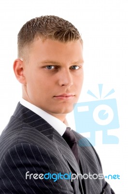 Portrait Of Young Boss Stock Photo