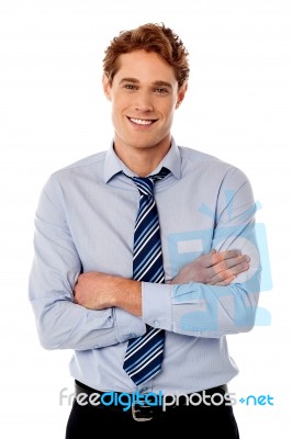 Portrait Of Young Business Executive Stock Photo