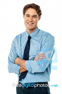 Portrait Of Young Business Executive Stock Photo