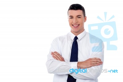 Portrait Of Young Business Executive Stock Photo