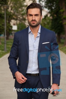 Portrait Of Young Business Man Stock Photo