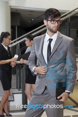 Portrait Of Young Businessman Stock Photo