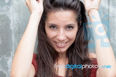 Portrait Of Young Girl Stock Photo