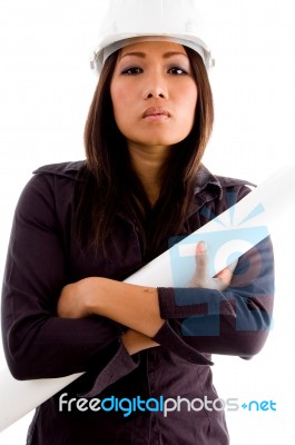 Portrait Of Young Professional Woman Stock Photo