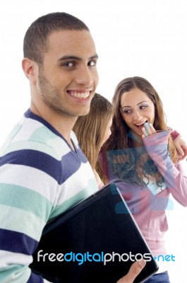 Portrait Of Young Students Posing Together Stock Photo