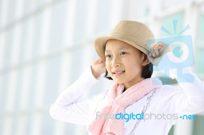 Portrait Teenager Girl Stock Photo