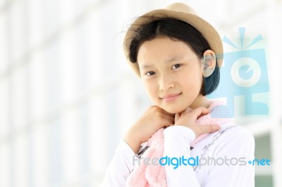 Portrait Teenager Girl Stock Photo