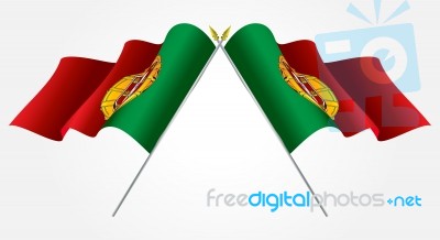 Portugal Flags Stock Image