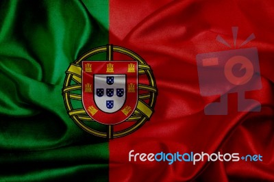 Portugal Grunge Waving Flag Stock Image