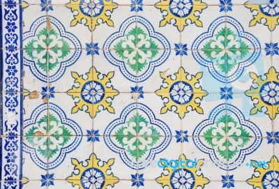 Portuguese Azulejos Stock Photo