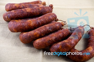 Portuguese Chorizo Stock Photo