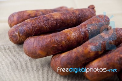 Portuguese Chorizo Stock Photo