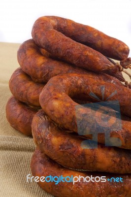 Portuguese Chorizo Stock Photo