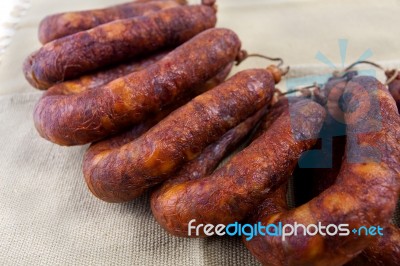 Portuguese Chorizo Stock Photo