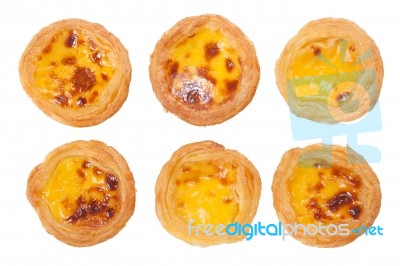 Portuguese Egg Tart Stock Photo