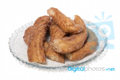 Portuguese Farturas Sweet Fried Dough Stock Photo