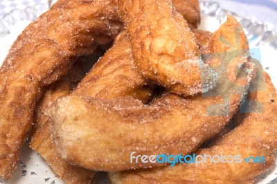 Portuguese Farturas Sweet Fried Dough Stock Photo