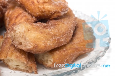 Portuguese Farturas Sweet Fried Dough Stock Photo