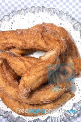 Portuguese Farturas Sweet Fried Dough Stock Photo