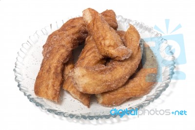 Portuguese Farturas Sweet Fried Dough Stock Photo