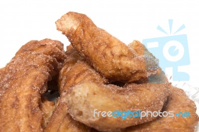 Portuguese Farturas Sweet Fried Dough Stock Photo