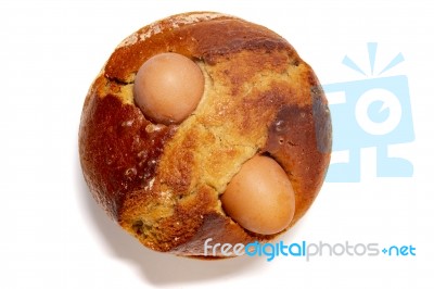 Portuguese Folar Cake Stock Photo