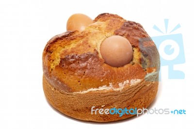 Portuguese Folar Cake Stock Photo