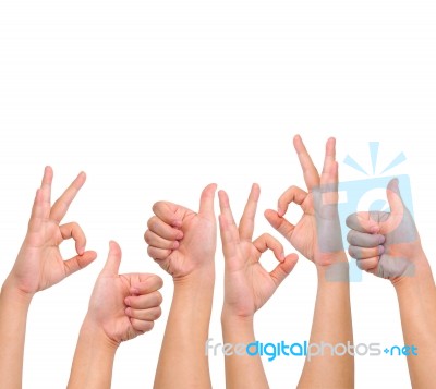 Positive Hand Sign Stock Photo