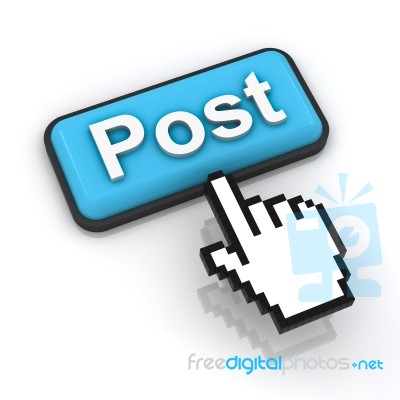 Post Button Stock Image