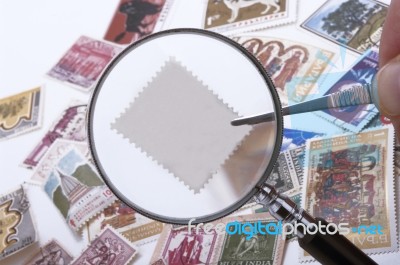 Postage Stamps Stock Photo