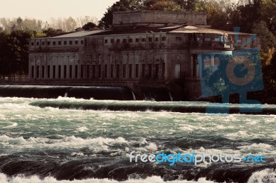 Postcard With An Amazing Niagara River At Fall Stock Photo