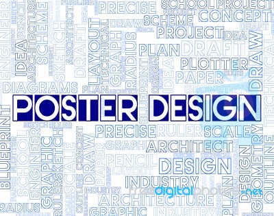 Poster Design Indicates Graphic Concept Or Signboard Stock Image