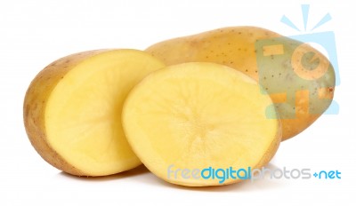 Potato Isolated On The White Background Stock Photo