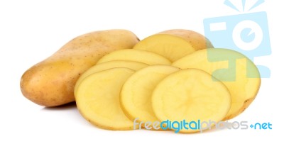 Potato Isolated On The White Background Stock Photo