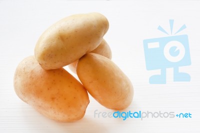 Potato Isolated On White Stock Photo