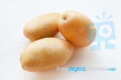 Potato Isolated On White Stock Photo