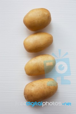 Potato Isolated On White Stock Photo