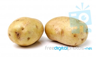 Potato Isolated On White Background Stock Photo