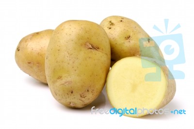 Potato Isolated On White Background Stock Photo