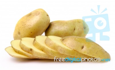 Potato Isolated On White Background Stock Photo