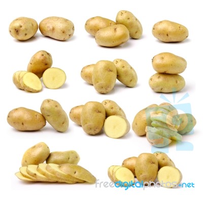 Potato Isolated On White Background Stock Photo