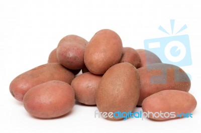 Potatoes Isolated On A White Background Stock Photo